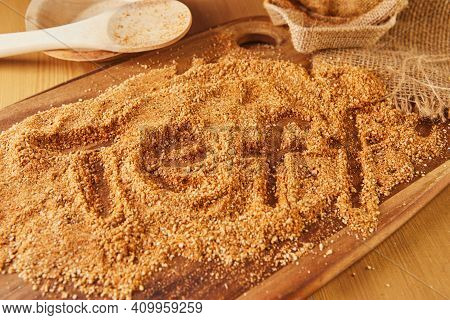 Teff, A Gluten Free Ancient Grain Alternative With The Name Spelled In It. Teff Has Become A Popular