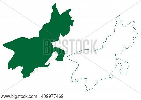 Kamrup District (assam State, Republic Of India) Map Vector Illustration, Scribble Sketch Kamrup Rur