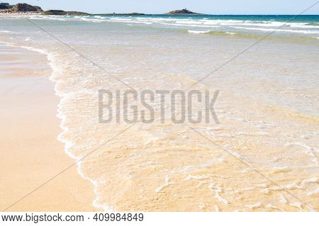 Large Sandy Beach In The Town Of 