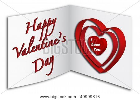 3D Valentijnsdag wenskaart