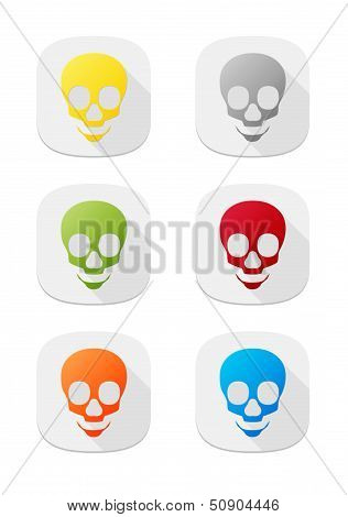 The skull icons set