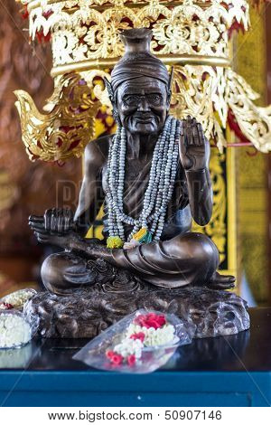 Hermit Statue In Wat Ban Den , Chiangmai Thailand