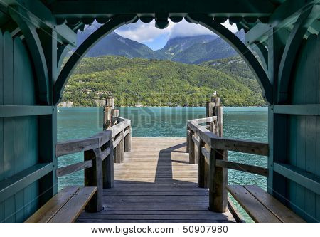 landing on the shores of Lake Annecy