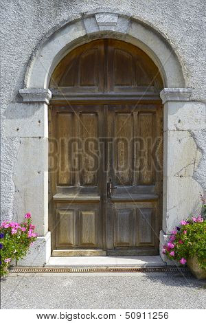 old wooden door