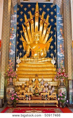 Nakprok Buddha In The Church Of Wat Phra That Cho Hae,northern,thailand.