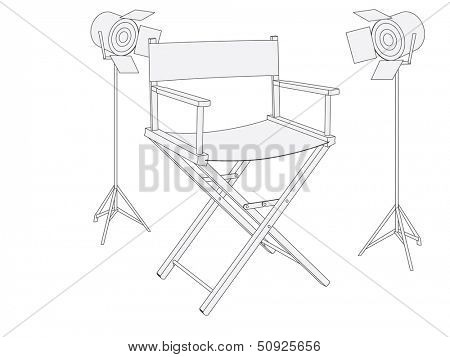 Movie director chair