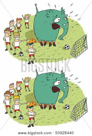 Soccer Elephant Differences Visual Game