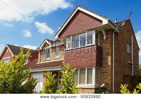 A typical English house with a garden