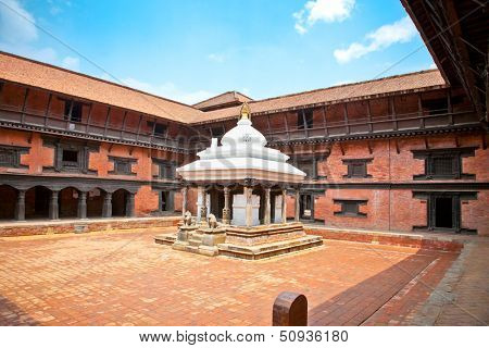 Mani Keshar Chowk at Durbar Sqaure in Patan, Lalitpur city,  Nepal.