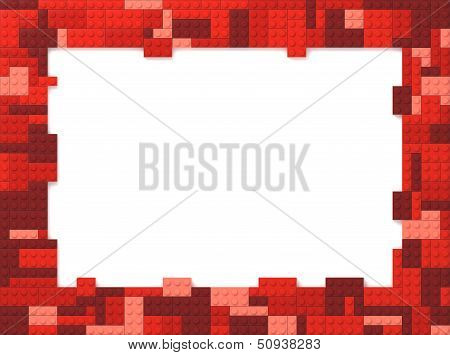 Toy Bricks Picture Frame - Red