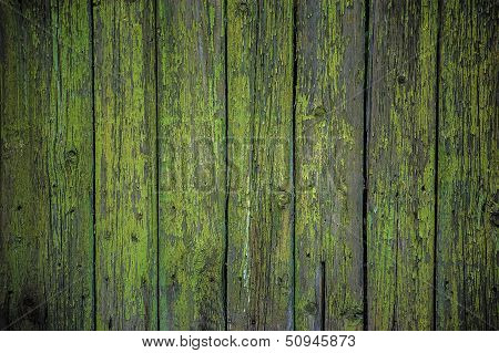 Painted Wooden Fence Background