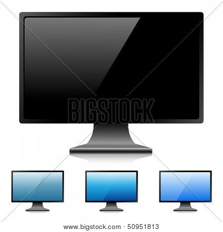 Modern digital LED monitor. Illustration.