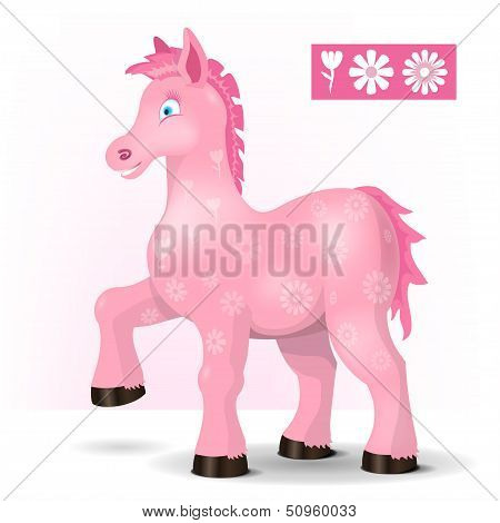 Magic pink horse