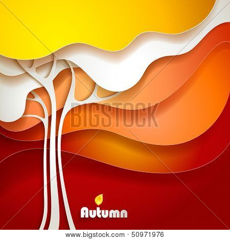 Abstract autumn tree