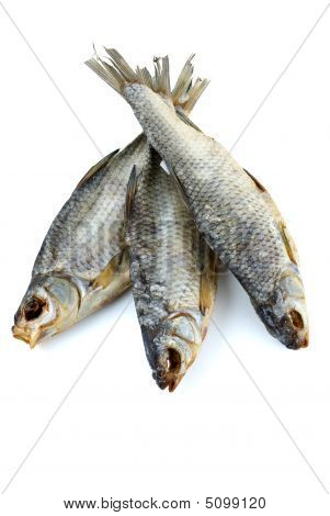Drie gedroogde zee Roach vissen