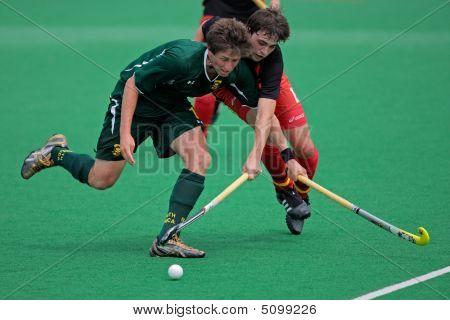 Mens Feldhockey Aktion