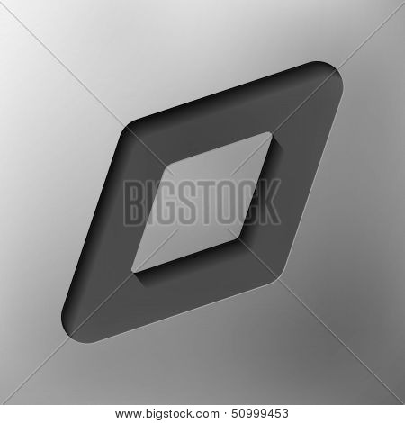 parallelogram object, abstract icon