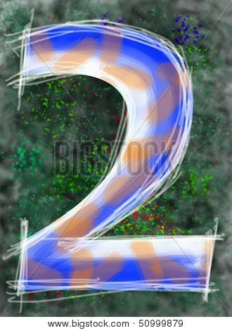 Numbering On A Green Background.