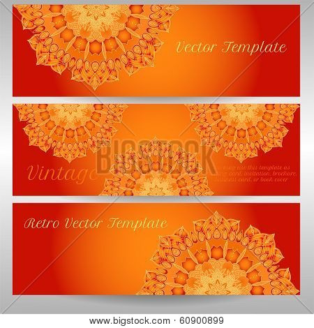 vector delicate lace round pattern