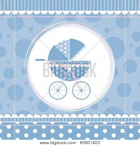blue boy baby stroller