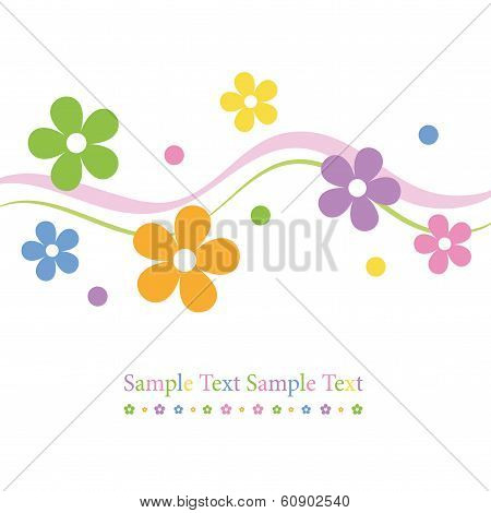 colorful flowery greeting card