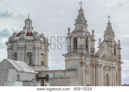 Saint Paul's Cathedral In Mdina, Malta