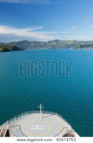 Coastline At Akaroa In New Zealand