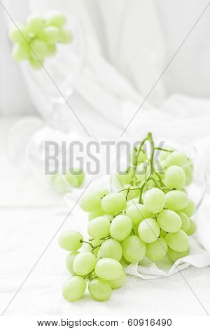 Bunch Of Grapes In Glass