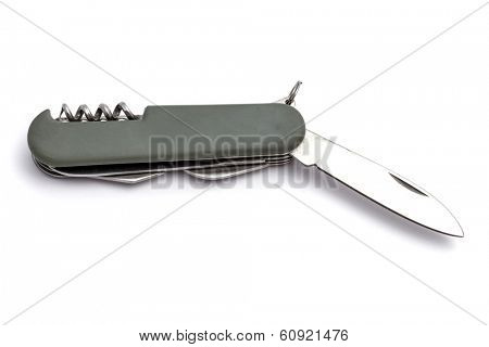 Multi-function knife closeup on white background