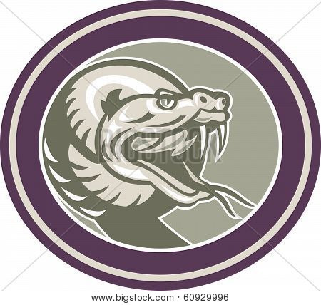 Rattle Snake Head Retro