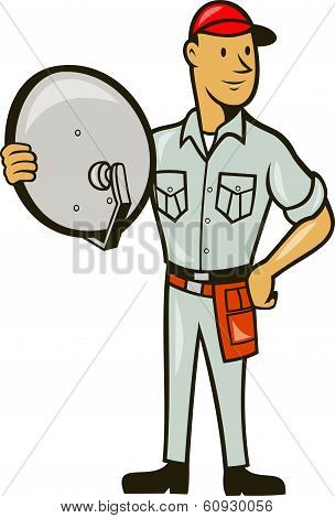 Cable Tv Installer Guy Standing