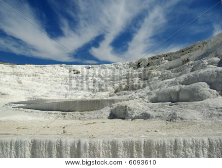 Zimní podobné nadmořské výšce v Pamukkale