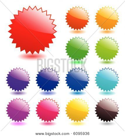 Multicolored glossy web elements. Perfect for adding text, icons. Vector aqua style. More in my gall