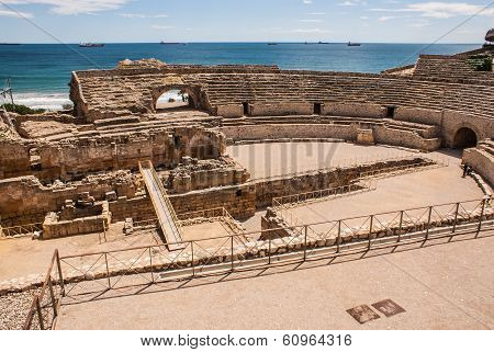 A View Of The Roman Amphitheater In Tarragona, Spain
