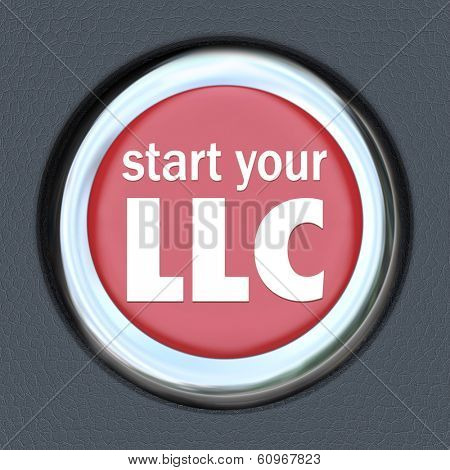 Start Your LLC Words Car Ignition Start Button