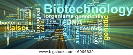 Biotechnologie slovo mrak zářící