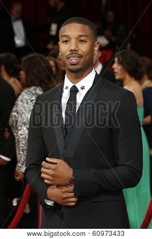 LOS ANGELES - MAR 2: Michael B Jordan  at the 86th Annual Academy Awards at Hollywood & Highland Center on March 2, 2014 in Los Angeles, California