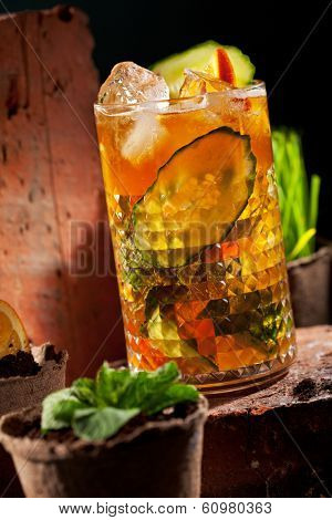 Pimm's with Fruit Cocktail