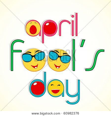 Happy Fool's Day funky concept with stylish text and funny elements.