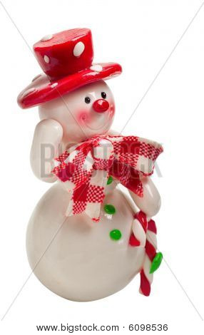 Jouet Noël bonhomme de neige isolée