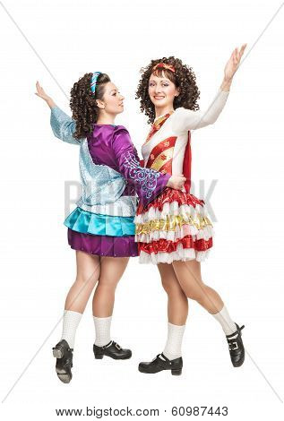 Irish Dancers In Hard Shoes Dancing