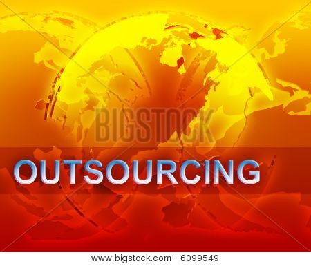Outsourcing-Globalisierung-Illustration