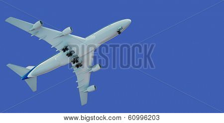 take off of the aircraft, with clipping path