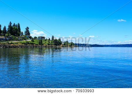 Steilacoom Beach And Ferry. Washington State