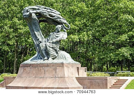 Monument To Chopin In Warsaw's Lazienki