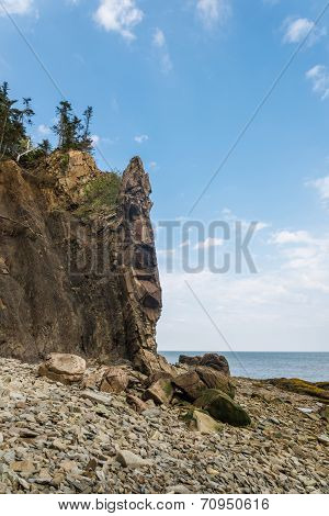 Cliifs Of Cape Enrage Along The Bay Of Fundy