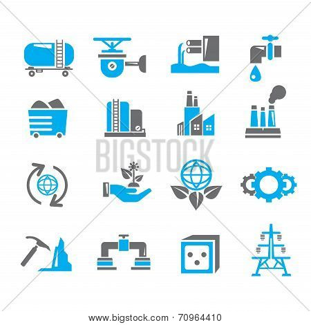 industrial and energy icons