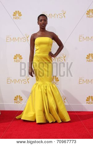 vLOS ANGELES - AUG 25:  Samira Wiley at the 2014 Primetime Emmy Awards - Arrivals at Nokia at LA Live on August 25, 2014 in Los Angeles, CA