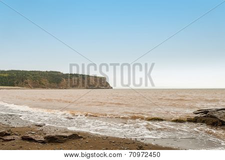 Cliff Of Cape Enrage Along The Bay Of Fundy
