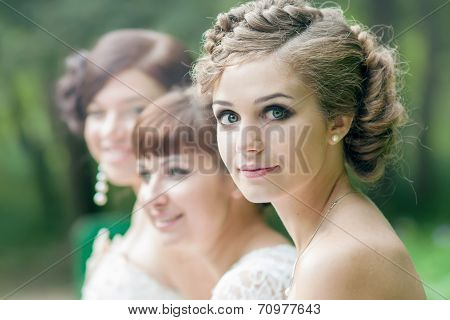 Bride with her friends